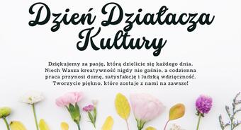 Dzień Działacza Kultury – podziękowania i życzenia