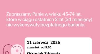 Bezpłatne badania mammograficzne w Pilawie