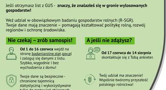 Zintegrowane Statystyki Gospodarstw Rolnych 2026 – informacja dla rolników i zachęta do samospisu